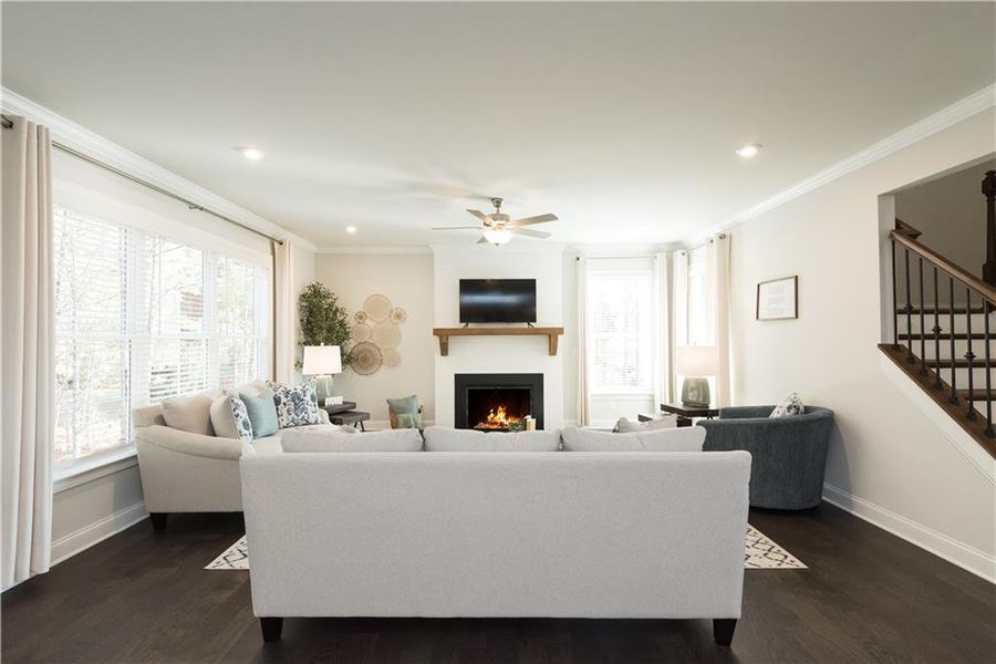 Furnished interior view inside a new home in The Estates at Hurricane Pointe, Douglasville (Image 31).