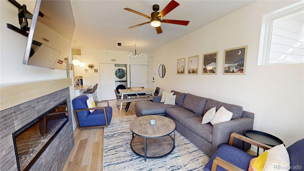 Open Floor Plan: Living Room - Dining - Kitchen