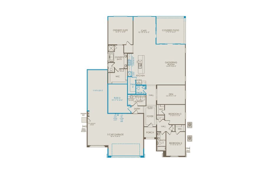 2D floor plan layout of this home in Artisan at Asante, Surprise, AZ (Image 4).
