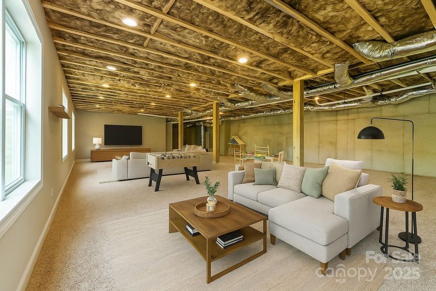 Virtually Staged Basement