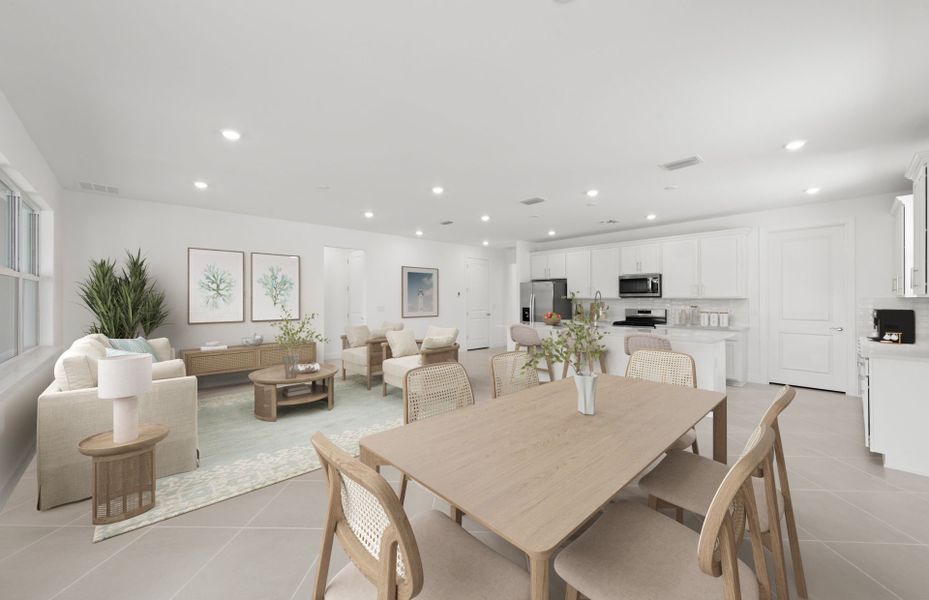 Furnished interior view inside a new home in Del Webb Oak Creek, North Fort Myers (Image 7). Furnished interior view inside a new home in Del Webb Oak Creek, North Fort Myers (Image 7).