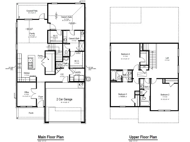 2D floor plan layout for the Majestic View II by View Homes in Skybrooke, Live Oak, TX (Image 2).
