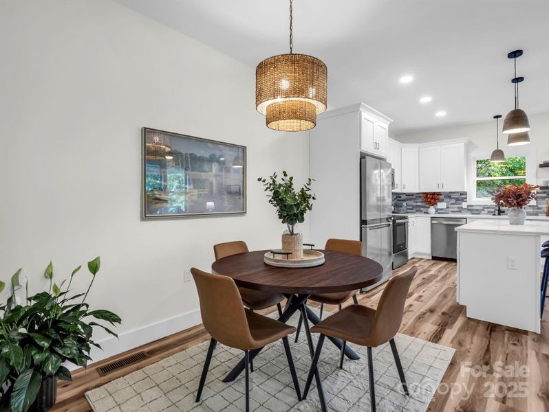 Dining area, furniture conveys