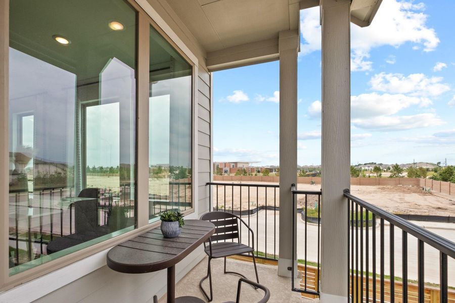 Exterior details and patio area of a home in Elyson, Katy (Image 4).