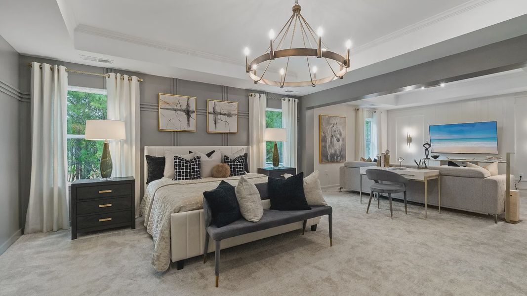 Furnished interior view inside a new home in Cambria at Traditions, Hampton (Image 23).