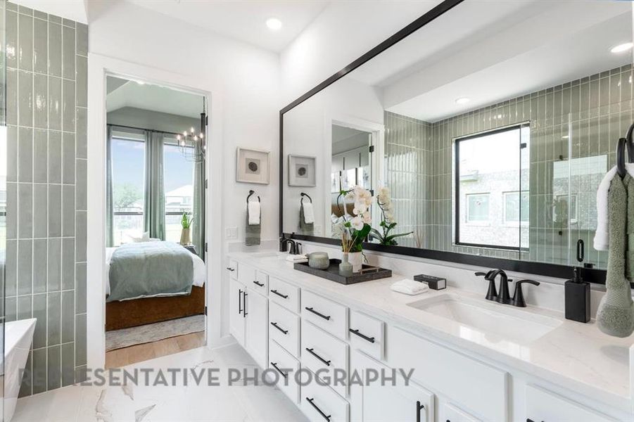 Furnished interior view inside a new home in Wildflower Ranch: 50ft. lots, Dish (Image 7).