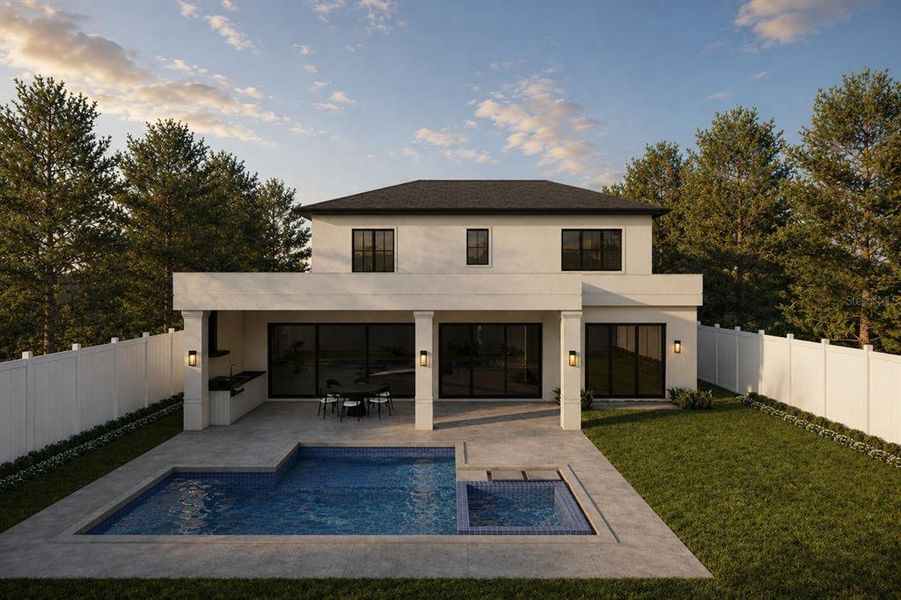 Exterior details and patio area of a home in , Orlando (Image 4). Exterior details and patio area of a home in , Orlando (Image 4).