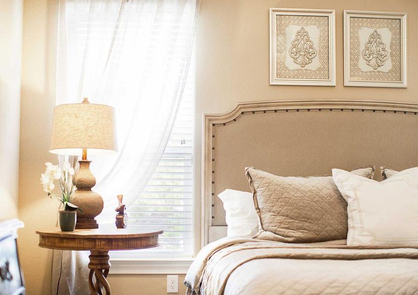 Master bedroom with natural light.