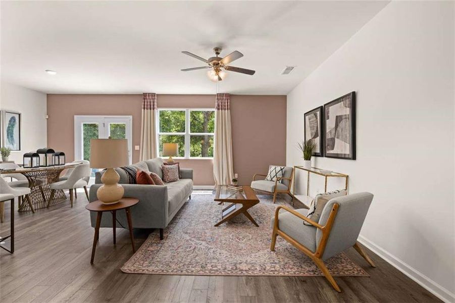 Furnished interior view inside a new home in Inverness at Sugarloaf, Lawrenceville (Image 10).
