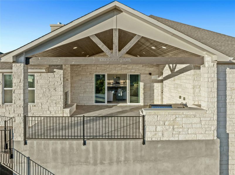 Exterior details and patio area of a home in Rancho Santa Fe, Liberty Hill (Image 27). Exterior details and patio area of a home in Rancho Santa Fe, Liberty Hill (Image 27).