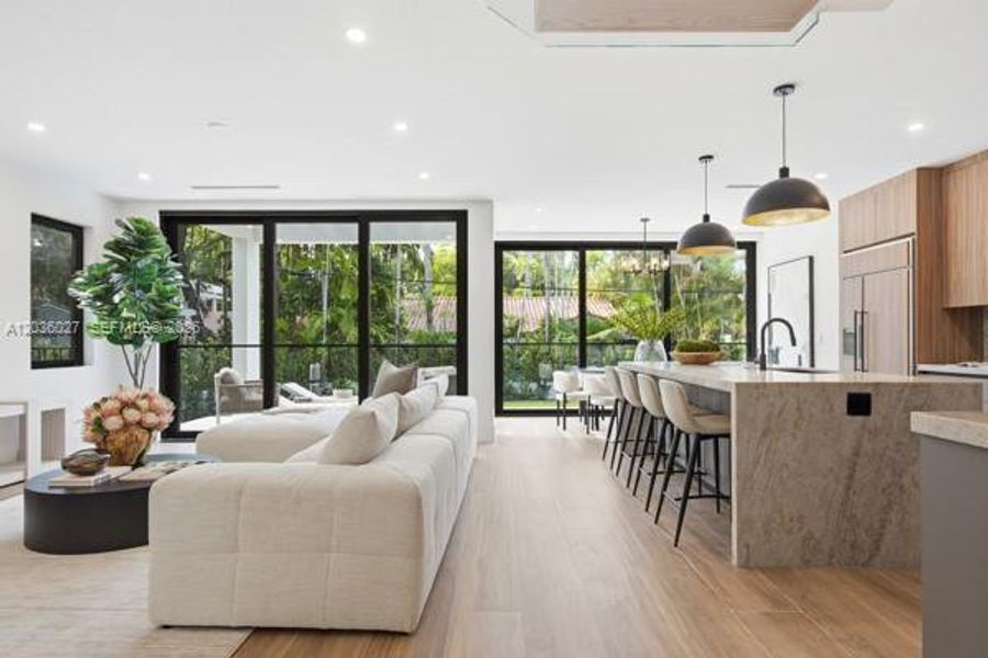 Furnished interior view inside a new home in , Coral Gables (Image 8).