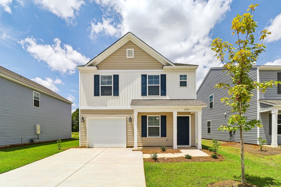 Representative exterior photo of a completed home built from the Helen by Great Southern Homes in Hazelwood, Boiling Springs, SC (Image 4).