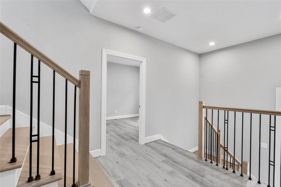 Landing with guest bedroom downstairs Landing with guest bedroom downstairs