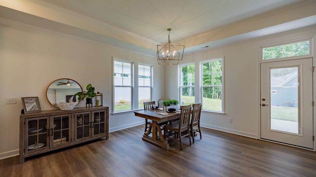 Furnished interior view inside a new home in The Villas at Pinewood, Asheboro (Image 15). Furnished interior view inside a new home in The Villas at Pinewood, Asheboro (Image 15).