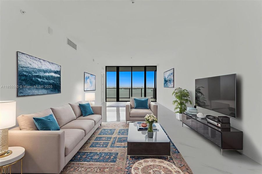 Furnished interior view inside a new home in , Miami (Image 15).