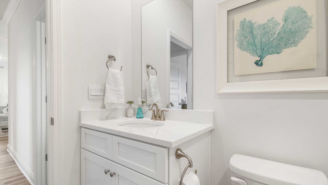 Furnished interior view inside a new home in Caballeros Estates At Hombre, Panama City Beach (Image 27).