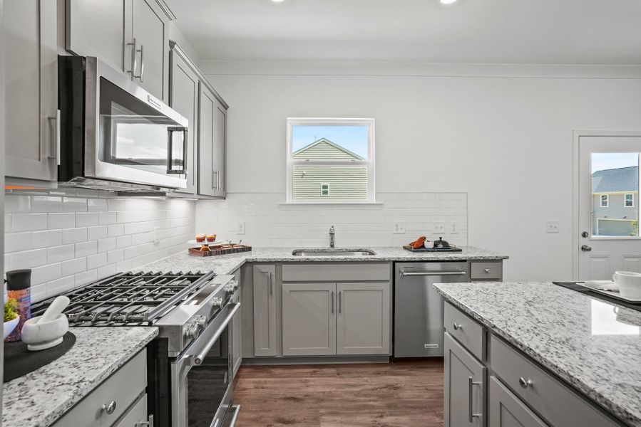 Spacious Kitchen with an Island