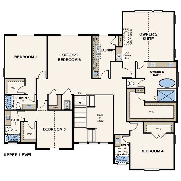 2D floor plan layout for the The Montclair by Century Communities in Trails at Smoky Hill | The Preserve, Parker, CO (Image 5).