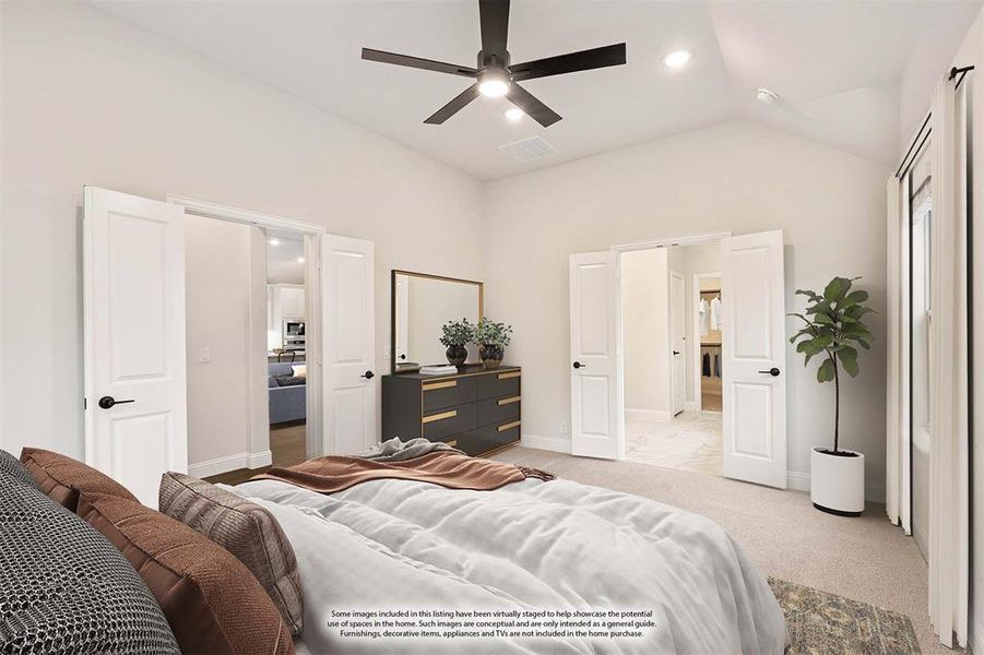 Furnished interior view inside a new home in Union Park Classic 55, Little Elm (Image 8).