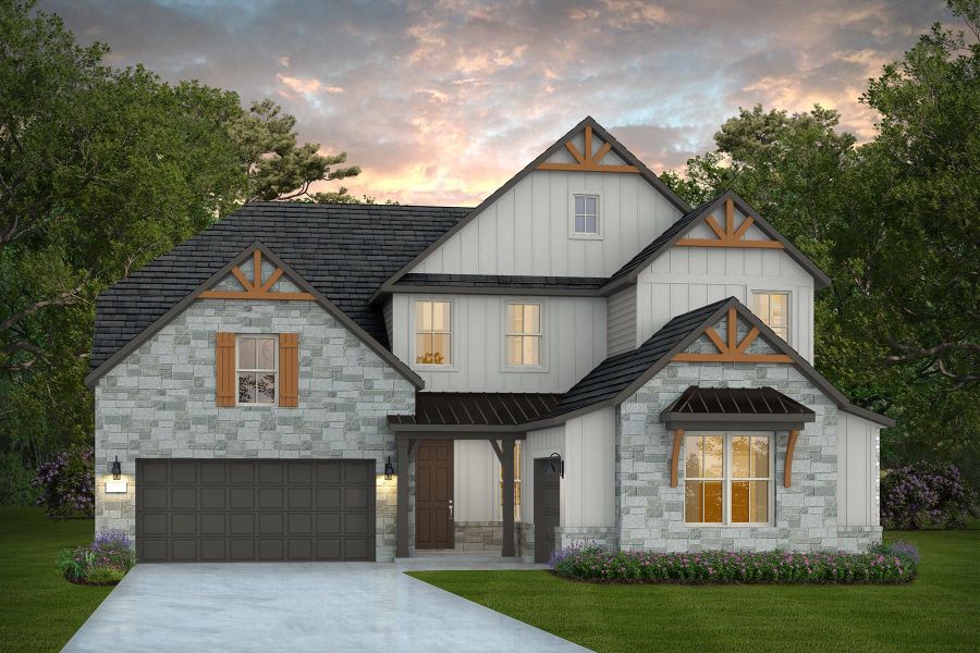 Representative exterior photo of a completed home built from the Gillett by Pulte Homes in Corley Farms, Boerne, TX (Image 24).