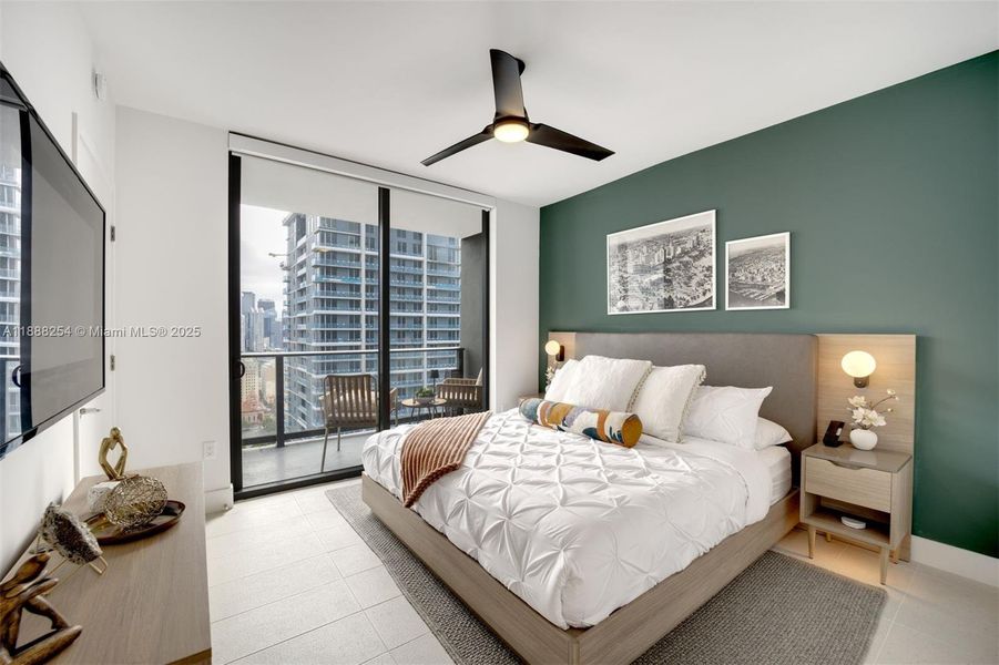 Furnished interior view inside a new home in , Miami (Image 6).