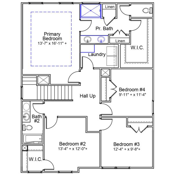 2D floor plan layout of this home in Allston Park, Calabash, NC (Image 4).