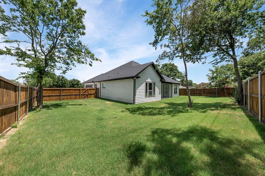 View of fenced backyard View of fenced backyard