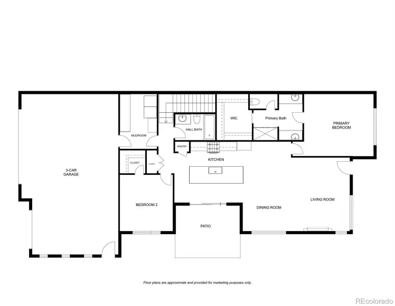 Main level floor plan