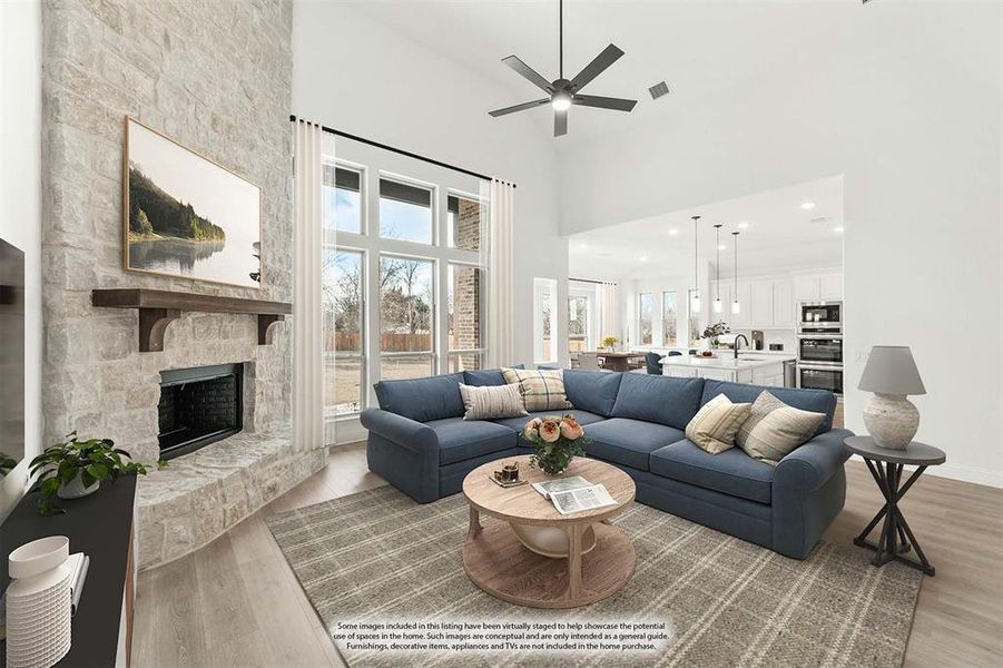 Furnished interior view inside a new home in Crystal Lake Estates, Red Oak (Image 6).