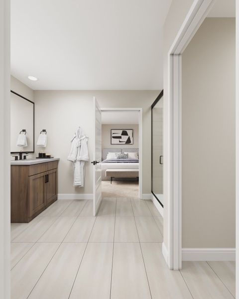 Furnished interior view inside a new home in Lake Bluff, Greeley (Image 17).