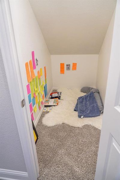 Bedroom with carpet floors