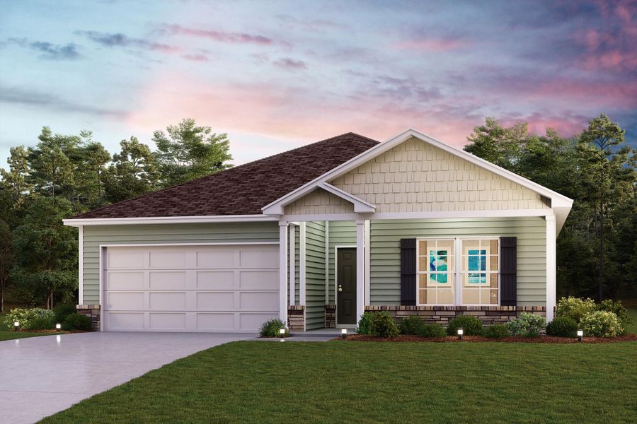 A house with a garage. A house with a garage.