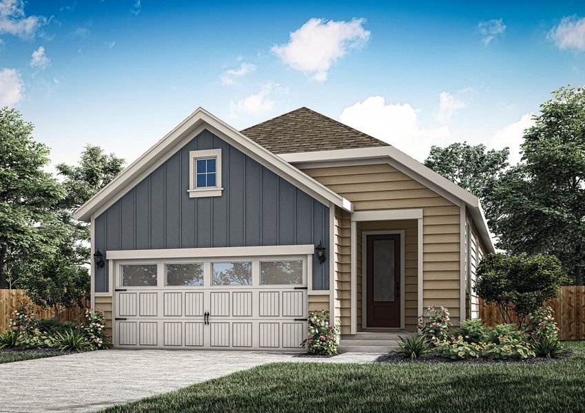 The Apex is a beautiful single story home with siding.