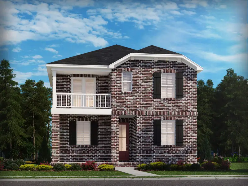 Front exterior of a new home in Poplar Farms, Franklin, TN, highlighting curb appeal (Image 1). Front exterior of a new home in Poplar Farms, Franklin, TN, highlighting curb appeal (Image 1).