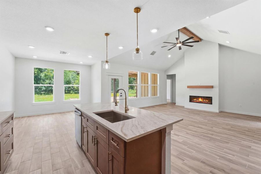 Furnished interior view inside a new home in , Conroe (Image 7).
