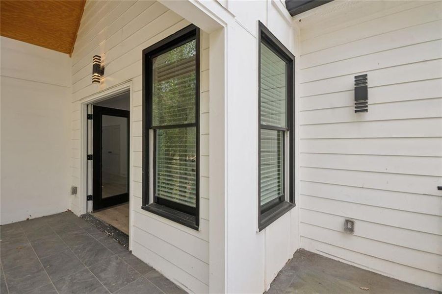 Exterior details and patio area of a home in , Atlanta (Image 3). Exterior details and patio area of a home in , Atlanta (Image 3).