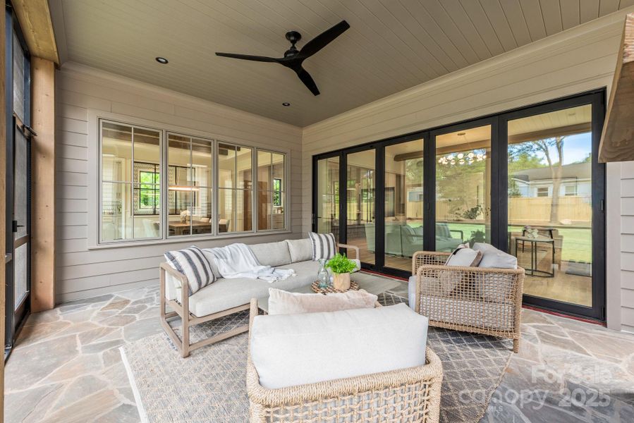 Exterior details and patio area of a home in , Charlotte (Image 3). Exterior details and patio area of a home in , Charlotte (Image 3).