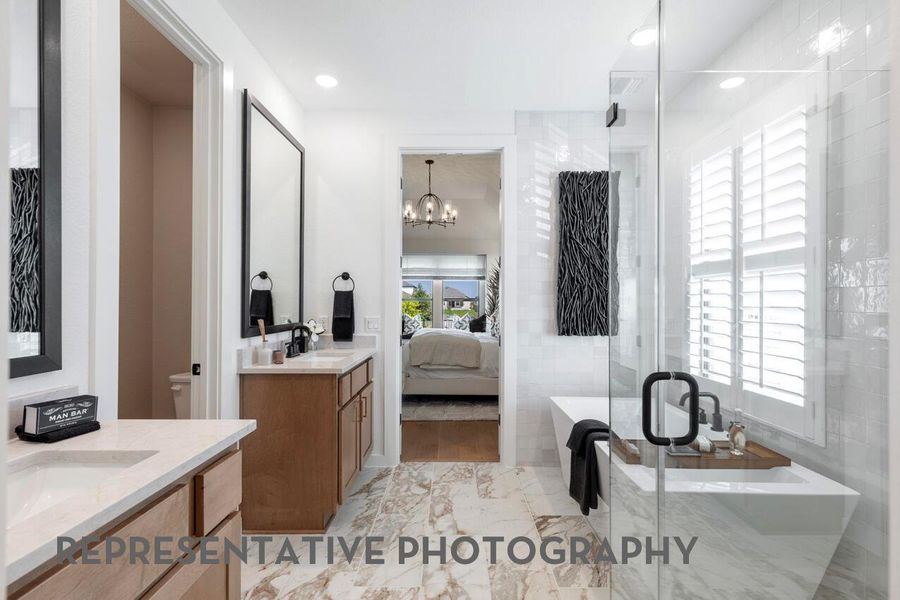 Furnished interior view inside a new home in Easton Park, Austin (Image 22).