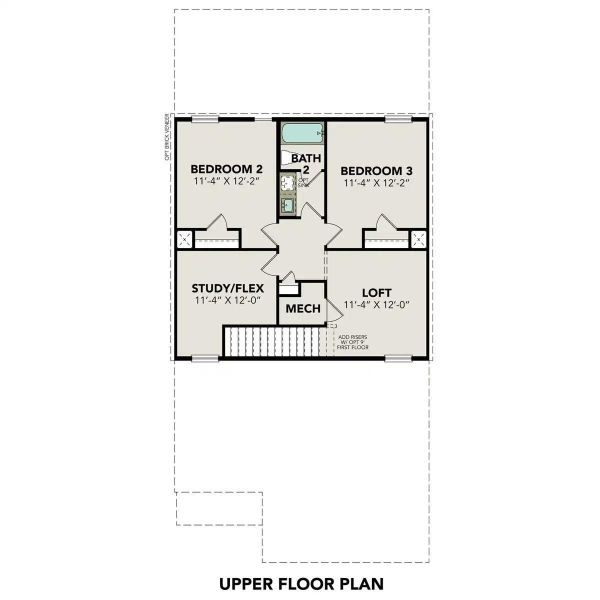 2D floor plan layout of this home in The Villages at WestPointe, Dayton, TX (Image 87).