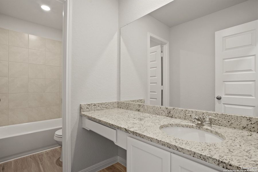 Furnished interior view inside a new home in Timber Creek, San Antonio (Image 10). Furnished interior view inside a new home in Timber Creek, San Antonio (Image 10).