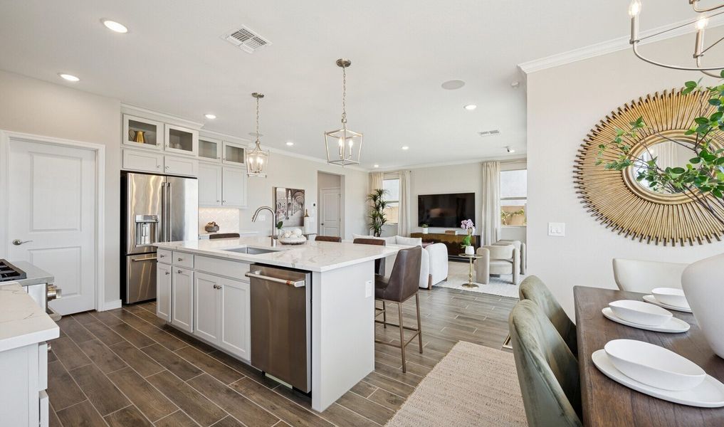 Kitchen and dining area