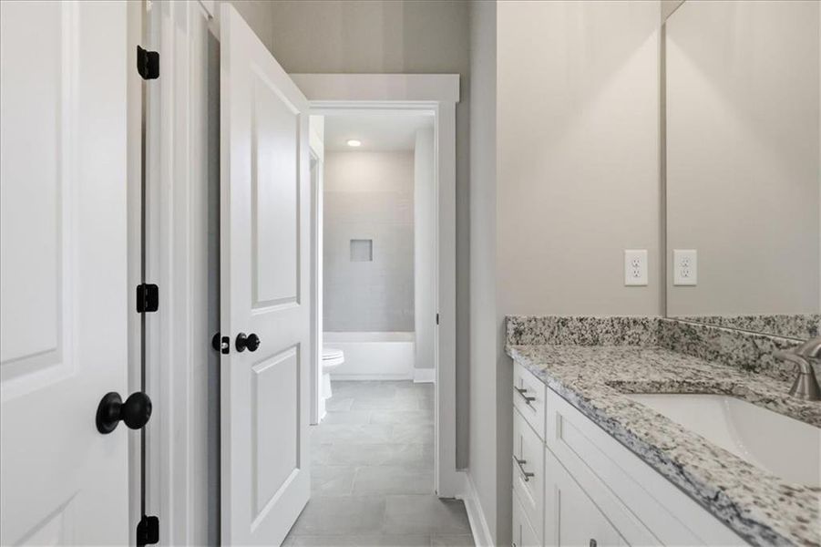 Furnished interior view inside a new home in , Statham (Image 18).
