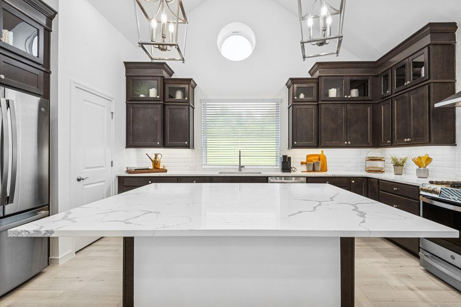 Gourmet island kitchen