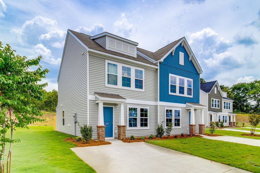 Front exterior of a new home in Padgett Commons, Hopkins, SC, highlighting curb appeal (Image 19).