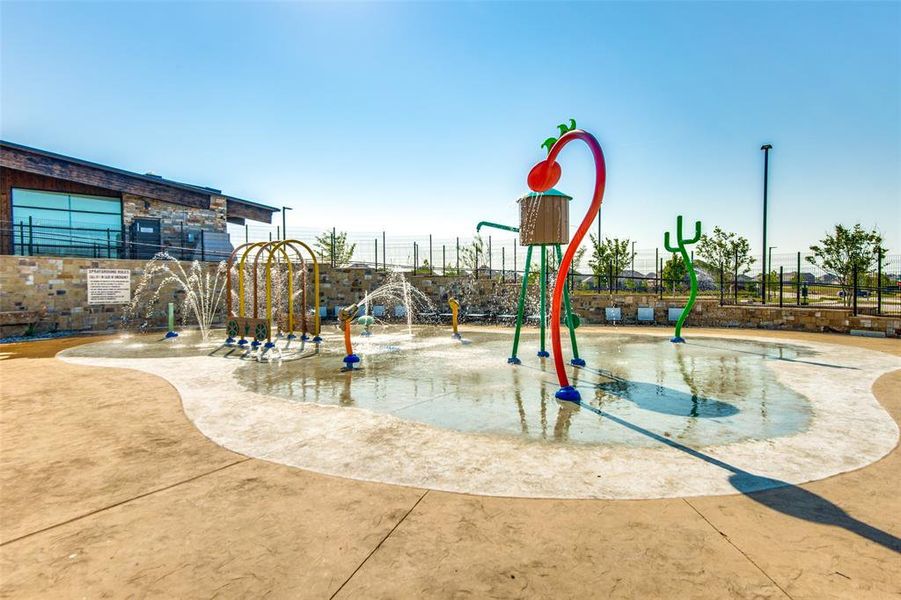 Community splash pad.