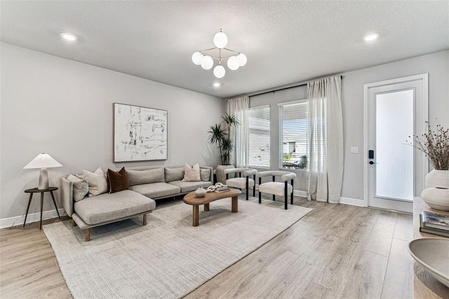 Furnished interior view inside a new home in Persimmon Park - Cottage Series, Wesley Chapel (Image 28). Furnished interior view inside a new home in Persimmon Park - Cottage Series, Wesley Chapel (Image 28).