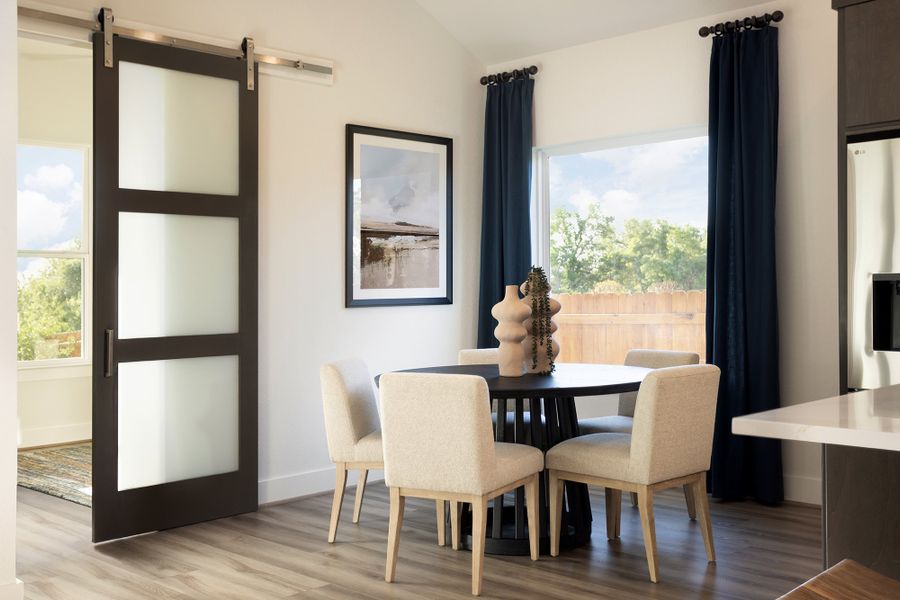 Representative furnished interior of a home built from the Franklin by Scott Felder Homes in Prominence, San Antonio (Image 7). Representative furnished interior of a home built from the Franklin by Scott Felder Homes in Prominence, San Antonio (Image 7).