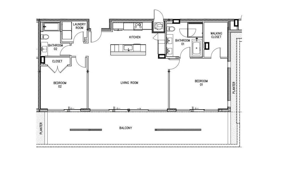 Floor Plan - Boca Raton - Corner - ONIX