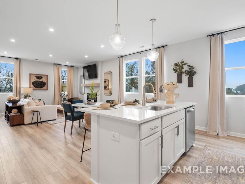 Furnished interior view inside a new home in Townes at North Main, Lillington (Image 10).