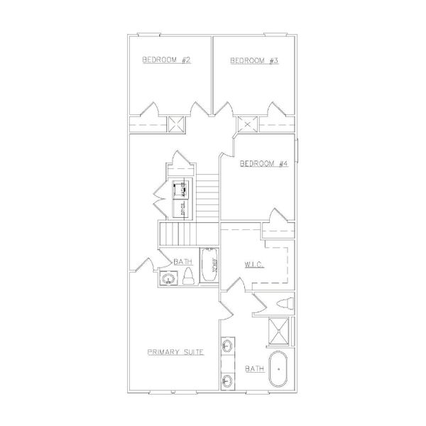 2D floor plan layout for the Morgan - Townhomes by Dream Finders Homes in Parkway James, Snellville, GA (Image 3).